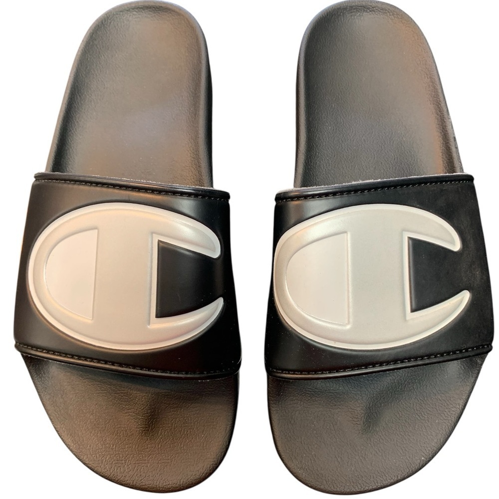 Champion Black and Gray Slides Sz 8 women